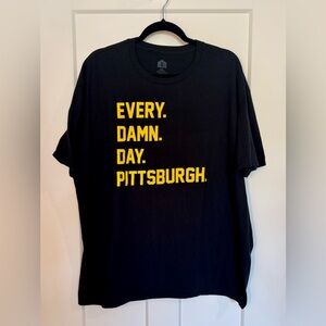 Rally House Pittsburgh Black and Yellow Short Sleeve Tee 2XL
